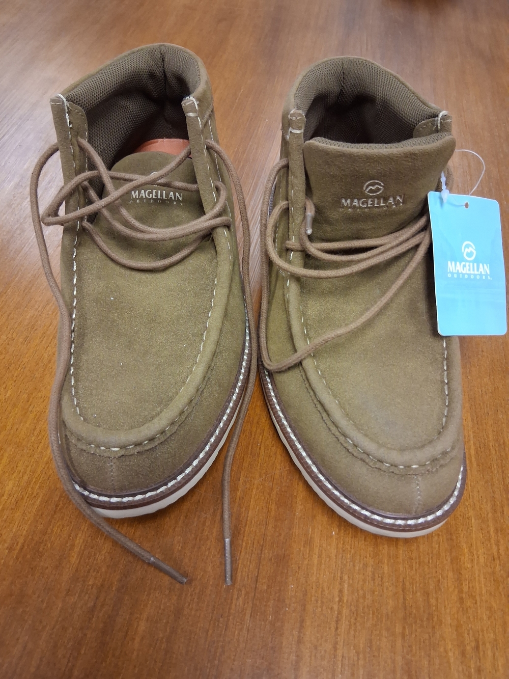 Brand New Men's Magellan Outdoors Brown Lace-Up Mock Boots Size 9.5 9 1/2